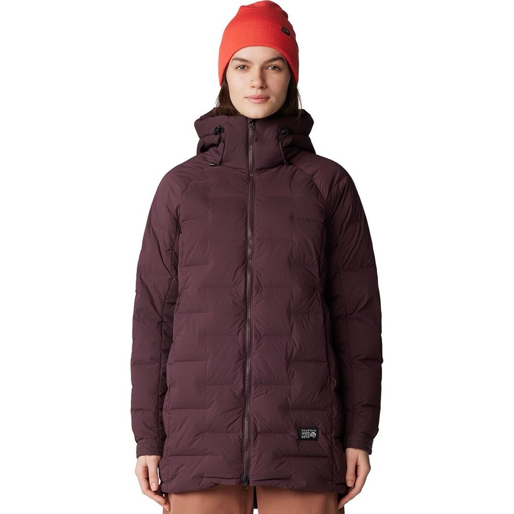 Mountain Hardwear Stretchdown Parka Wine color Women’s sizeM excellent condition
